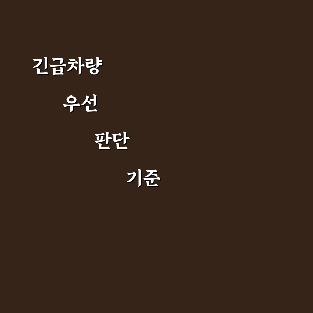 긴급 자동차 길 터주기 상황별 올바른 이동 요령 5가지 핵심가이드