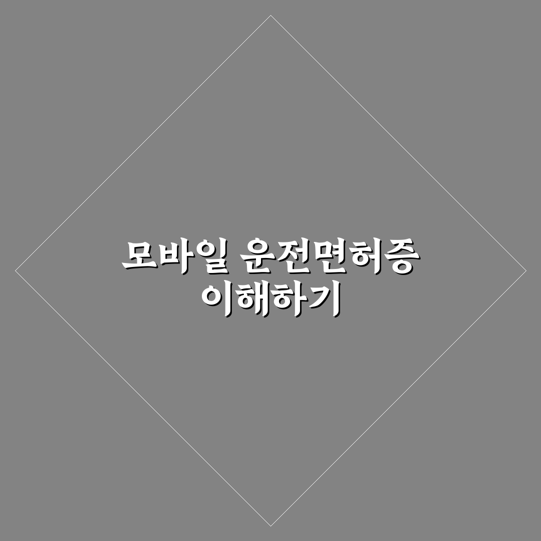 모바일 운전 면허증 발급 절차와 사용 가능한 곳 5가지 핵심가이드