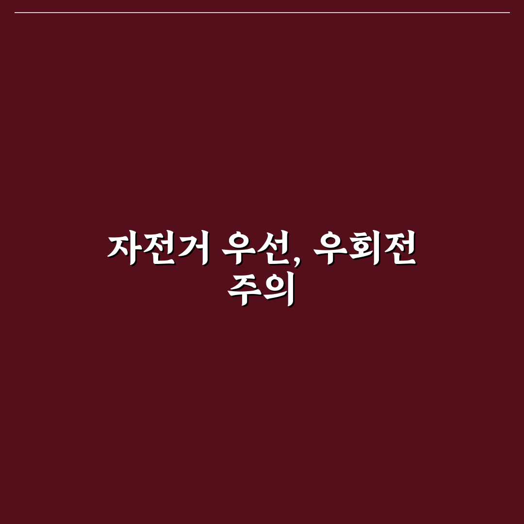 자전거 우선 도로 주의점과 우회전 시 놓치기 쉬운 부분 5가지 핵심가이드