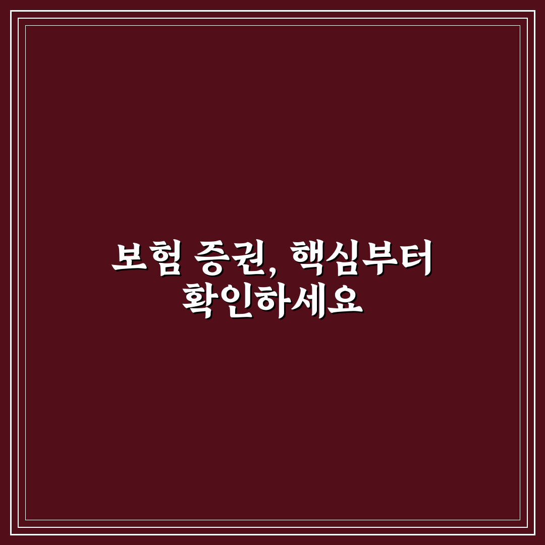 자동차 보험 증권 읽는 법과 필수 확인 항목 5포인트 핵심가이드