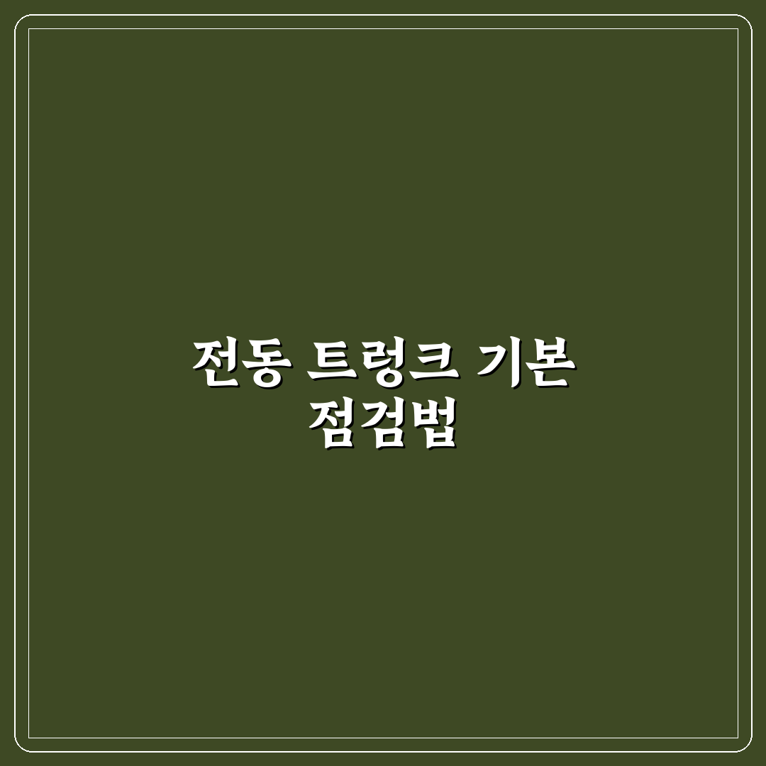 전동 트렁크 사제 설치 전 꼭 알아야 할 주의사항 5가지 체크포인트