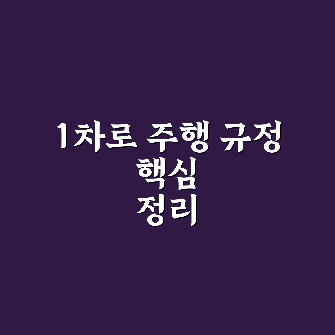 고속도로 1차로 비워두기 규정과 지정 차로 헷갈림 5가지 체크포인트 총정리