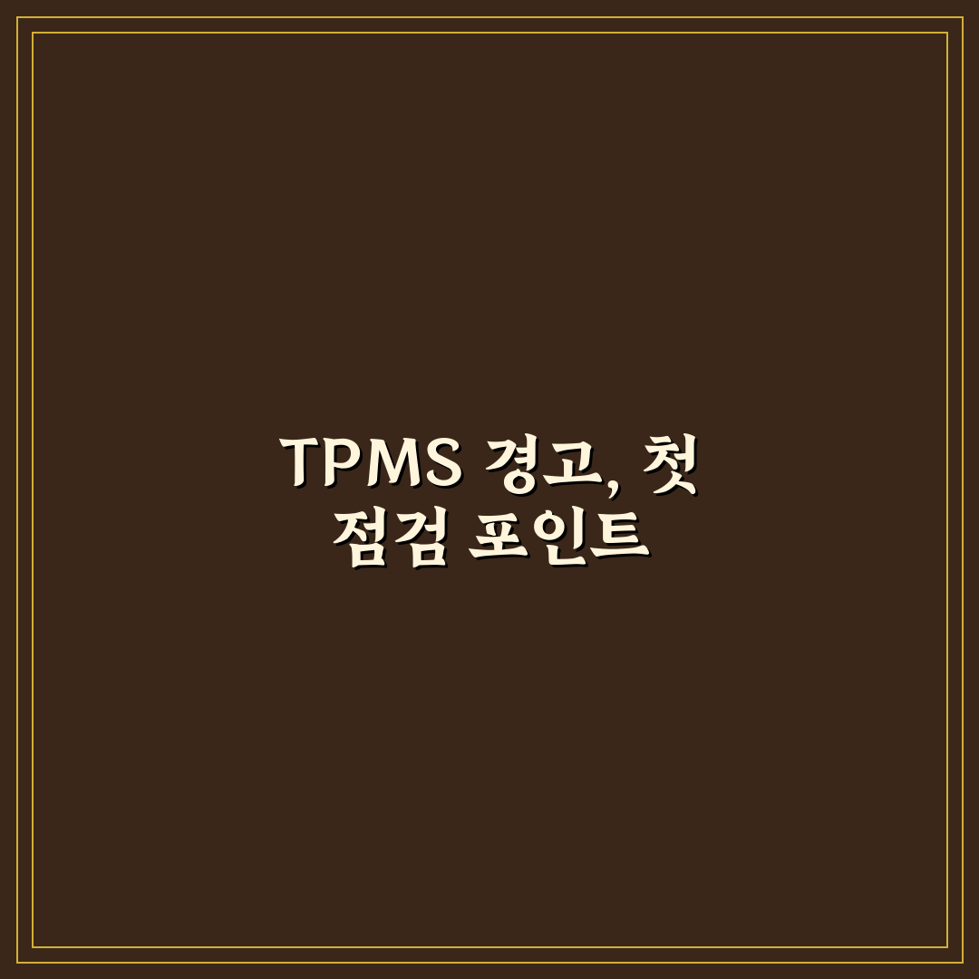 TPMS 경고등 대처 순서와 공기압 초기화 요령 5포인트 핵심가이드