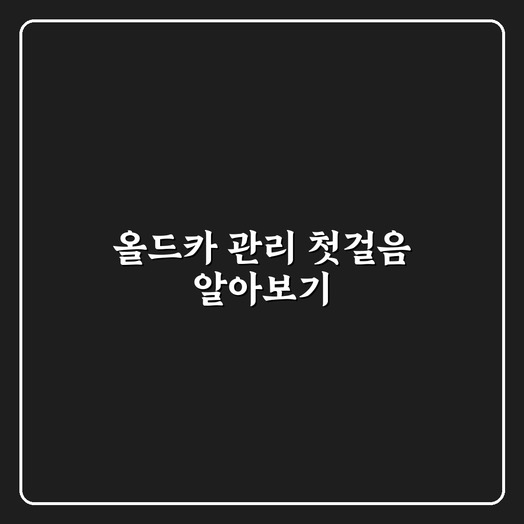 올드카 관리의 어려움과 부품 수급 현실 5가지 체크포인트 총정리