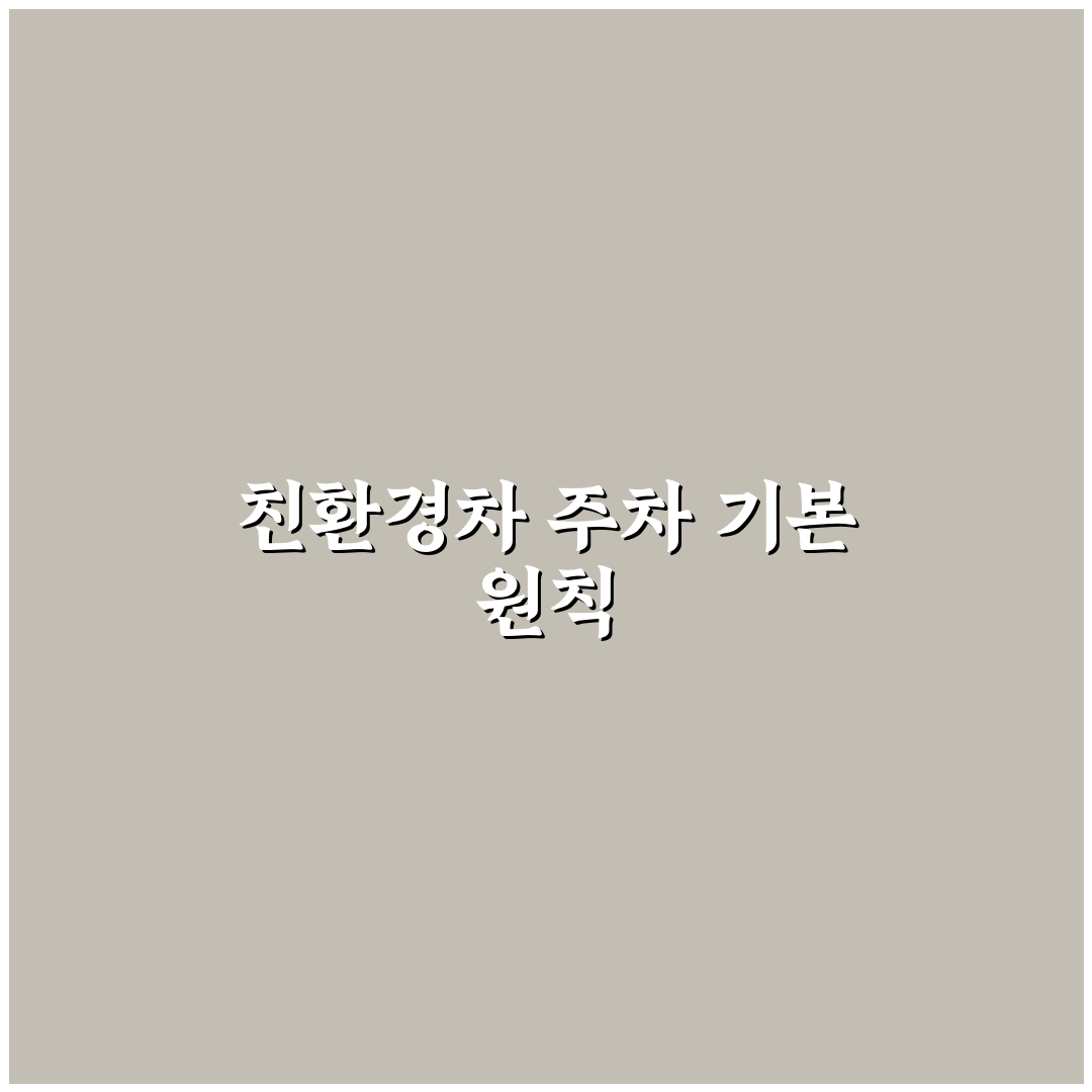 친환경차 전용 주차 구역 이용 조건과 단속 기준 총정리