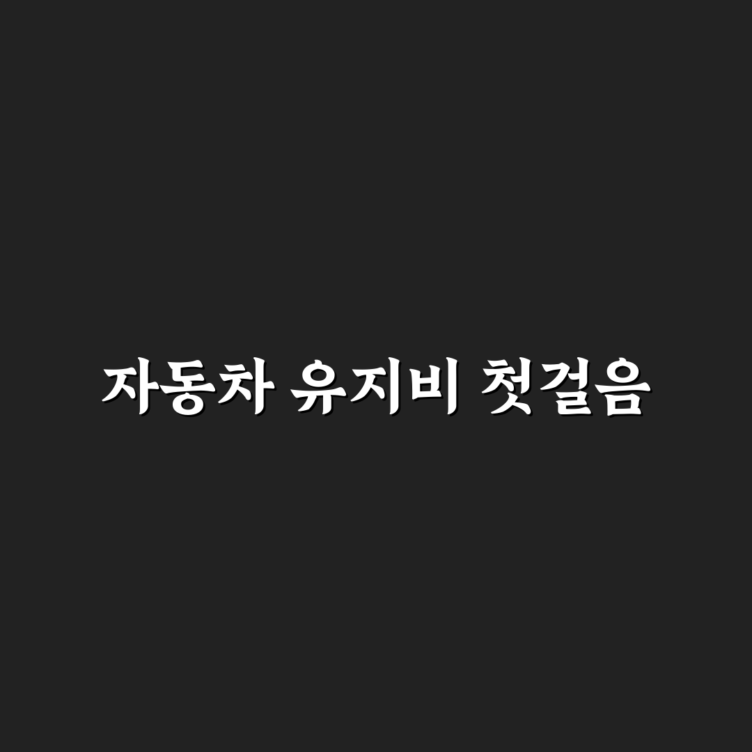 자동차 가계부 앱으로 월 유지비 정리하는 쉬운 방법 5가지 핵심가이드