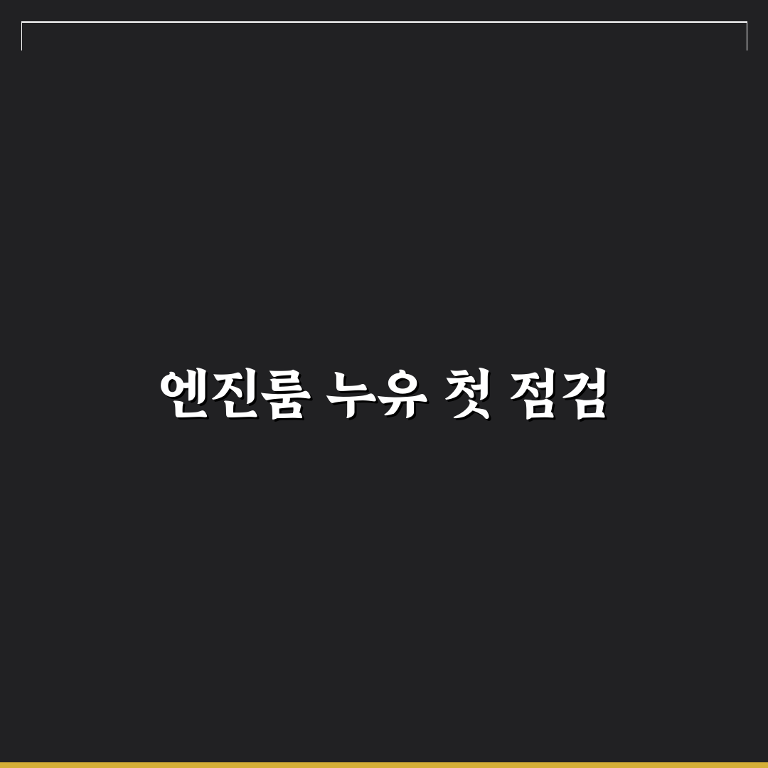 엔진룸 누유 확인하는 법과 오일 자국별 점검 포인트 5가지 핵심가이드