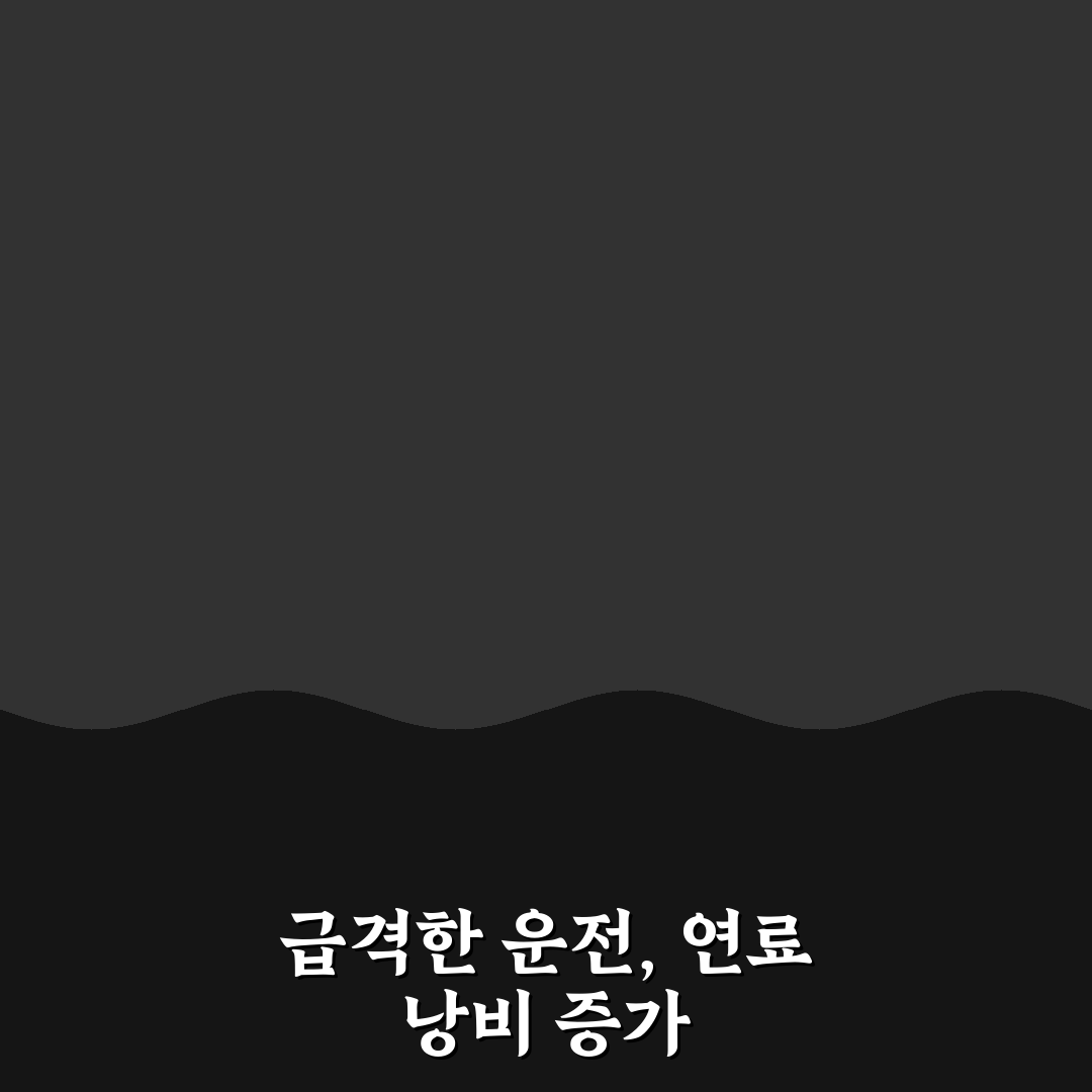 급출발 급제동이 버리는 기름값 5가지 체크포인트 총정리
