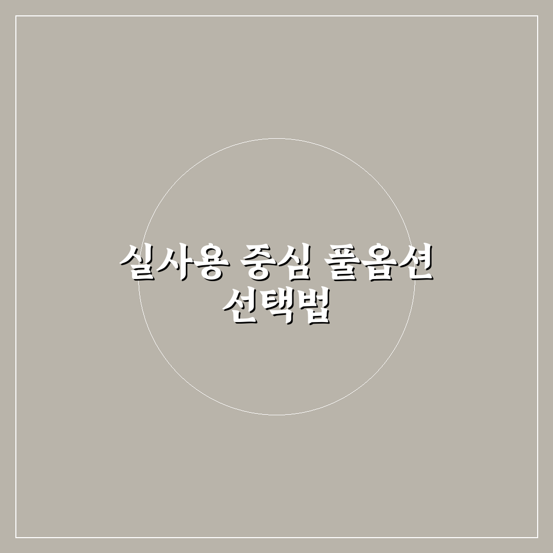 자동차 풀옵션 정말 돈값 할까 실사용 기준 5가지 체크포인트 총정리