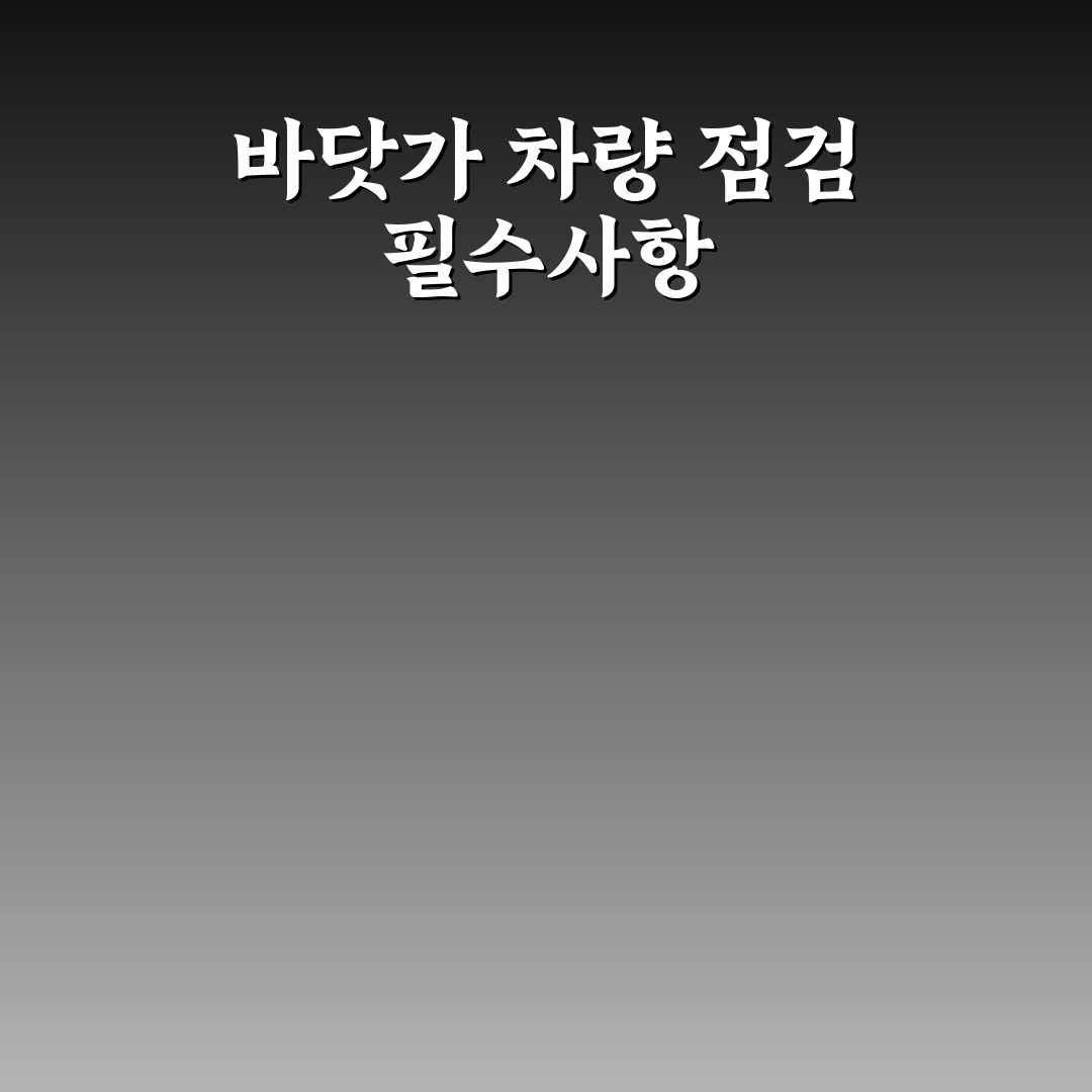 바닷가 근처 차량 주의점과 하부 부식 체크포인트 5가지 총정리