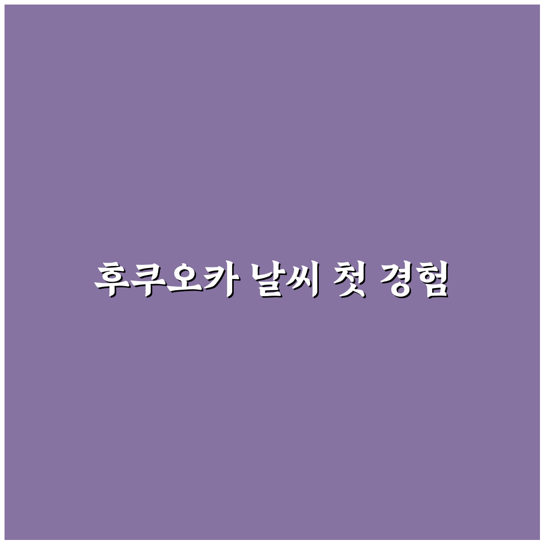 후쿠오카 날씨 텐키 직접 확인해보니 변덕스러운 점도 있었어요