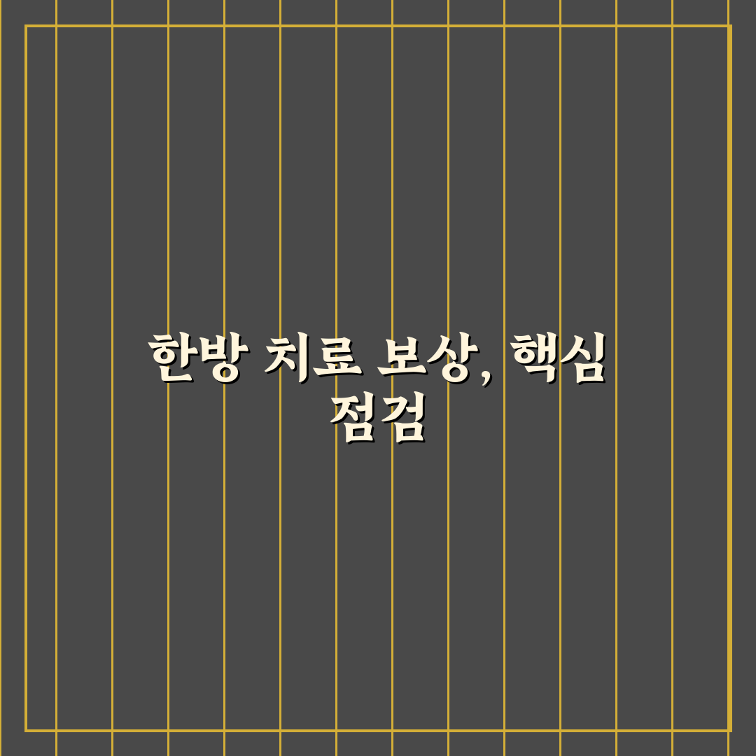 한방 병원 교통사고 치료 규정과 인정 기준 핵심가이드 5가지