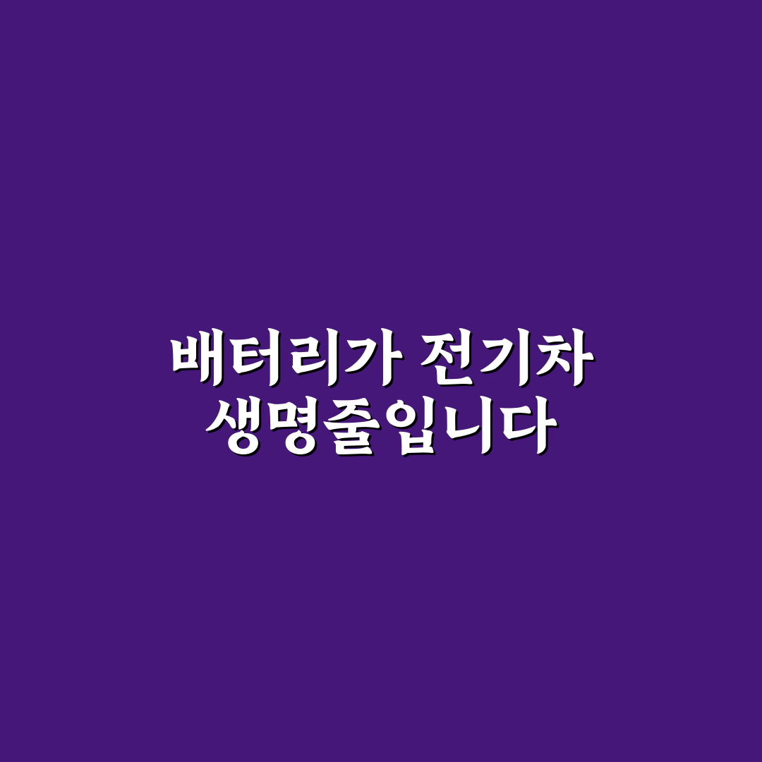 중고 전기차 구매 시 배터리 체크포인트 5가지 심층분석