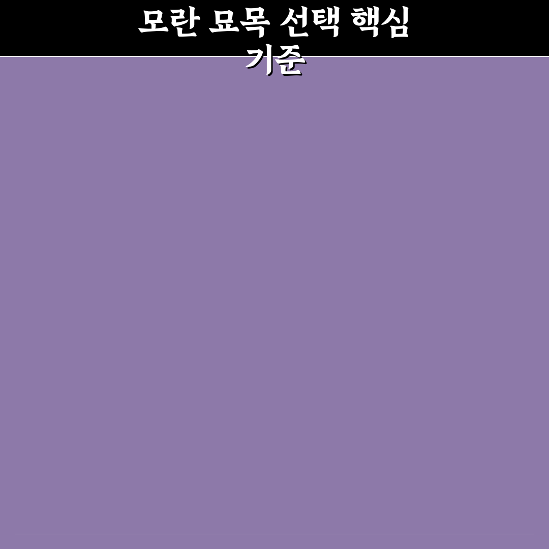 모란 묘목 선택 가이드와 건강 관리 체크포인트 총정리