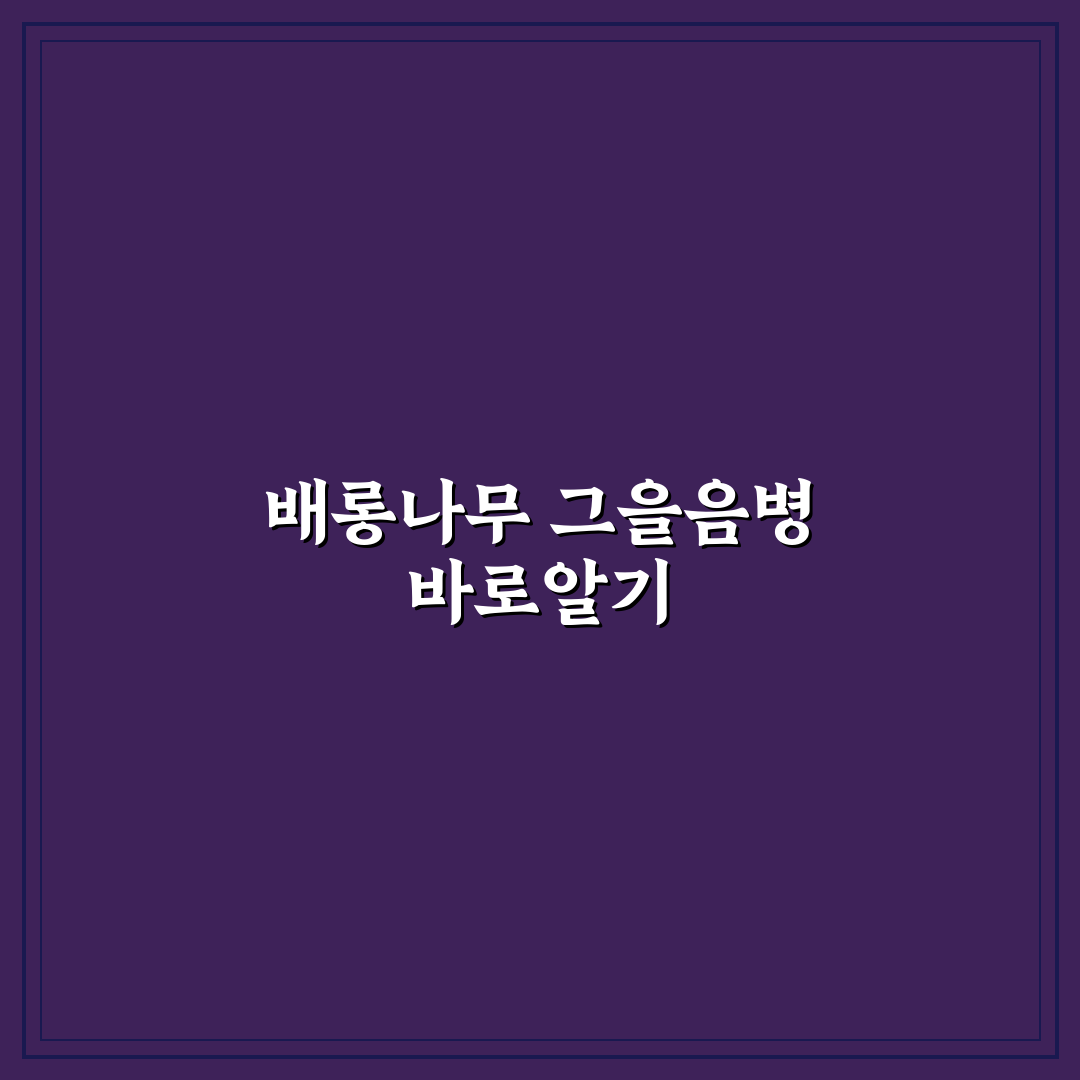 배롱나무 그을음병 증상과 예방법 7가지 기준 분석