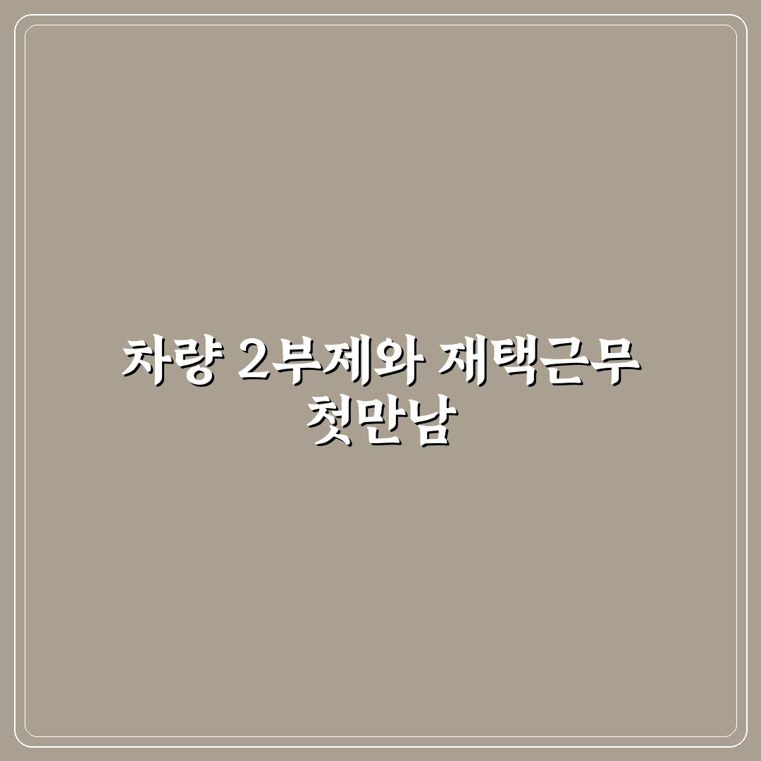 차량 2부제 재택 직접 진행해보니 달라진 점들