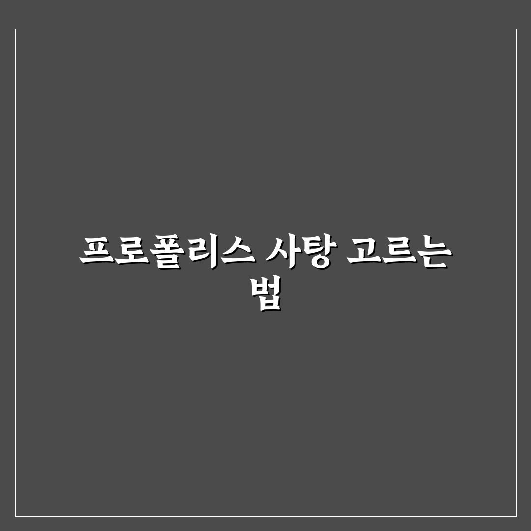 코스트코 프로폴리스 사탕 효과와 성분 5가지 비교 분석