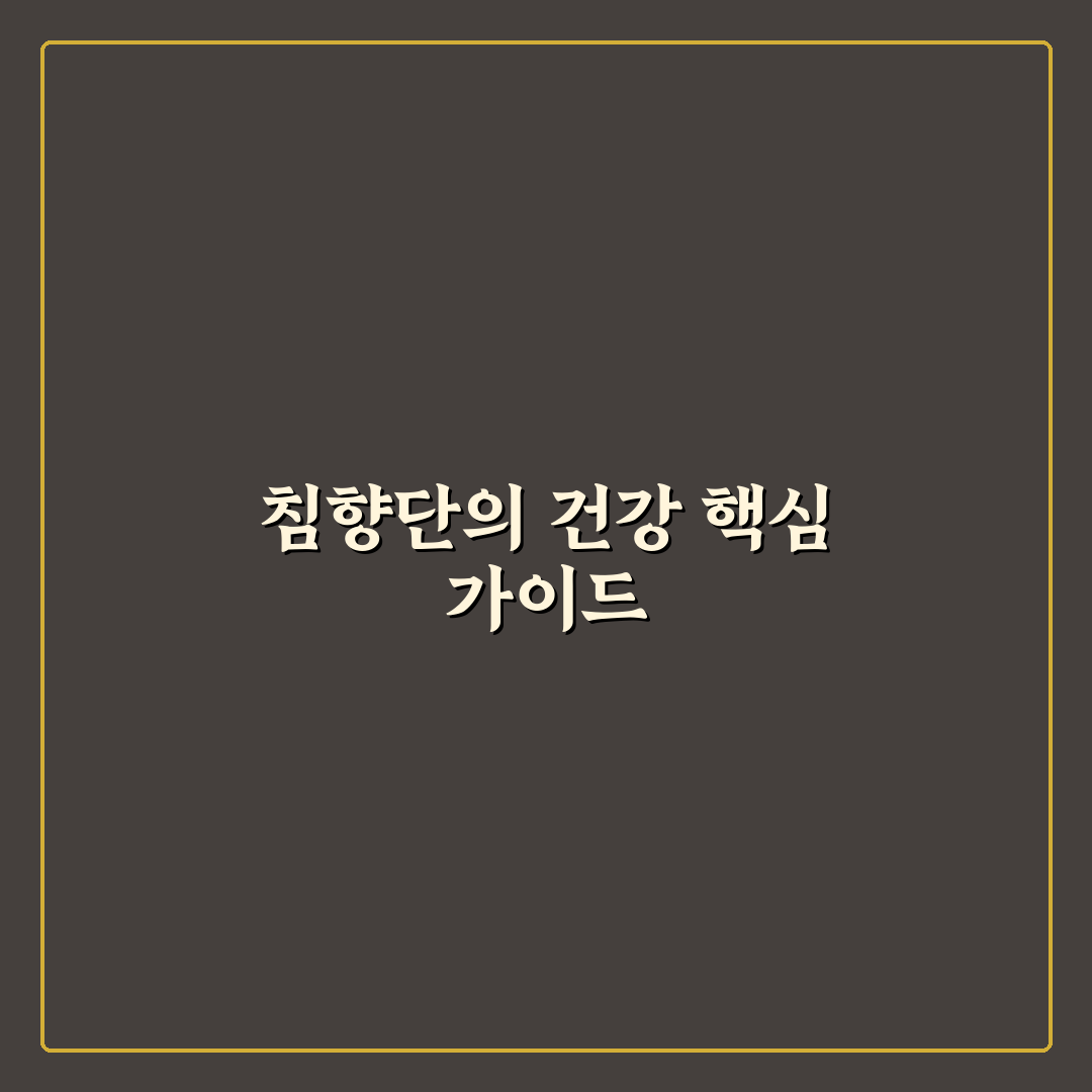 침향단 효능 분석과 5가지 체크포인트 총정리