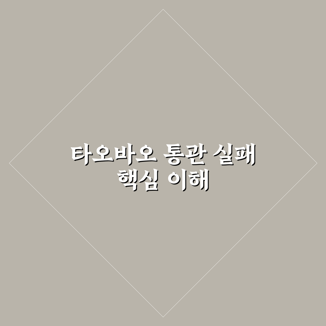 타오바오 통관 실패 원인별 5가지 체크포인트 분석