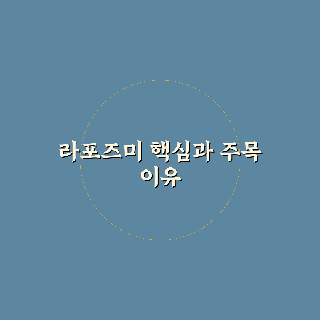 라포즈미 비교와 분석을 통한 5가지 선택 기준 총정리