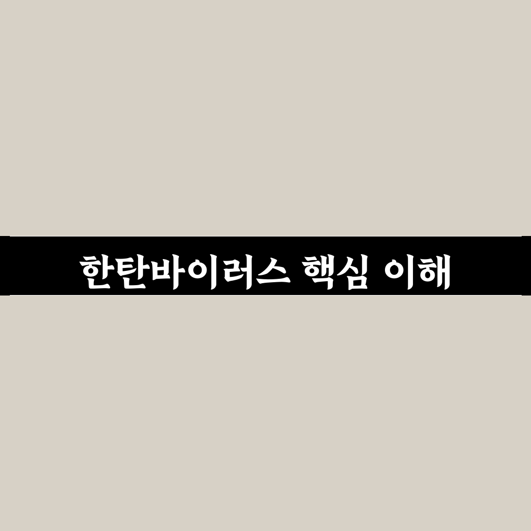 한타바이러스와 한탄바이러스 차이점 5가지 비교 분석