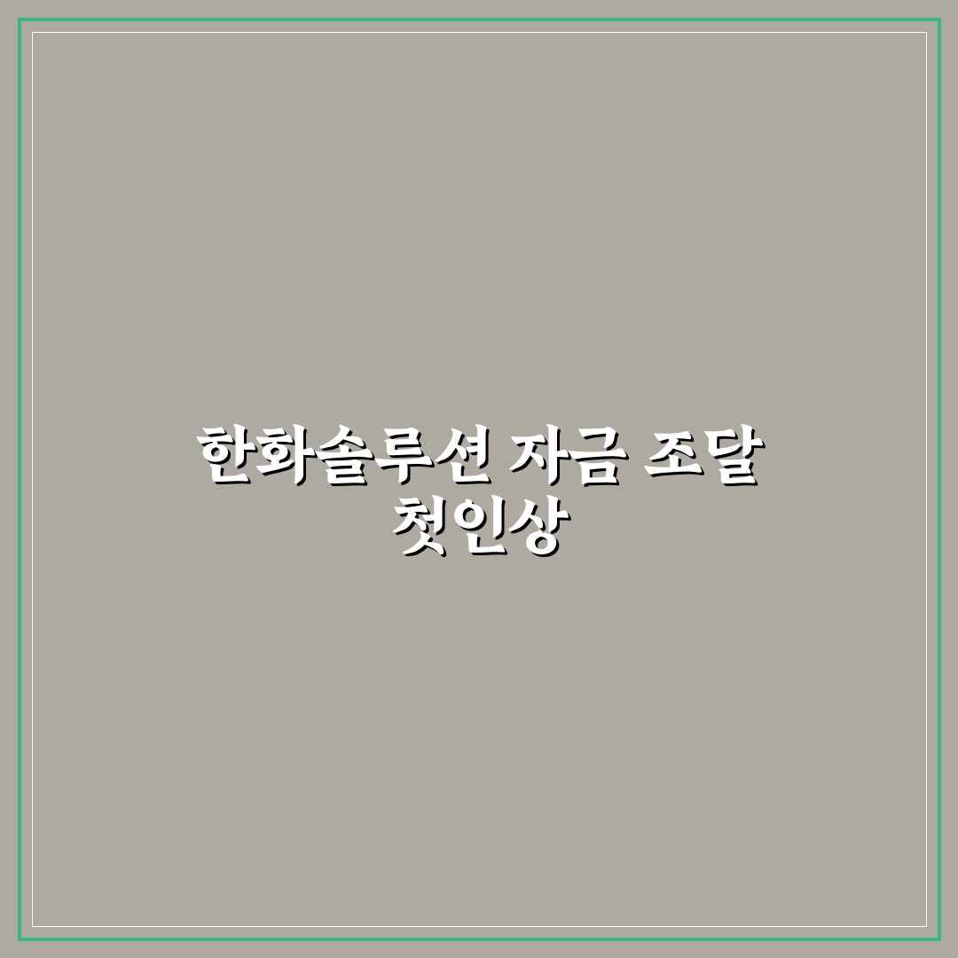 한화솔루션 유상증자 직접 알아보니 금감원 제동 이유
