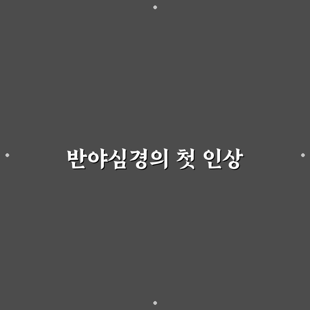 반야심경 글자수 직접 알아보니 의외로 간단했어요
